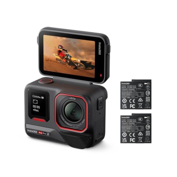 Insta360 Ace Pro 2 Action Camera Dual Battery Bundle - Black